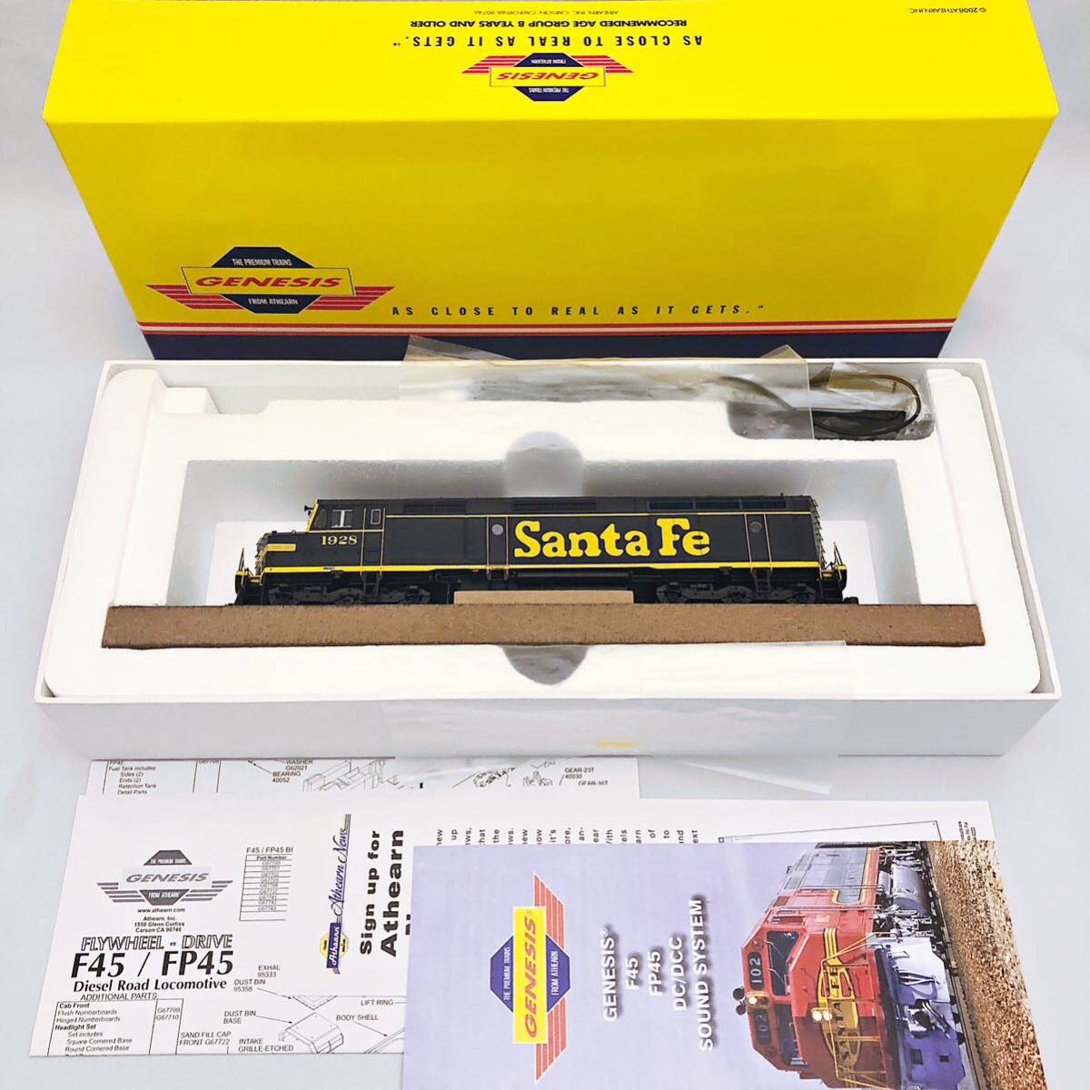 HO Athearn Genesis G67601 Santa Fe Freight F45 #1928 w HO Athearn Genesis G67601 Santa Fe Freight F45 #1928 w