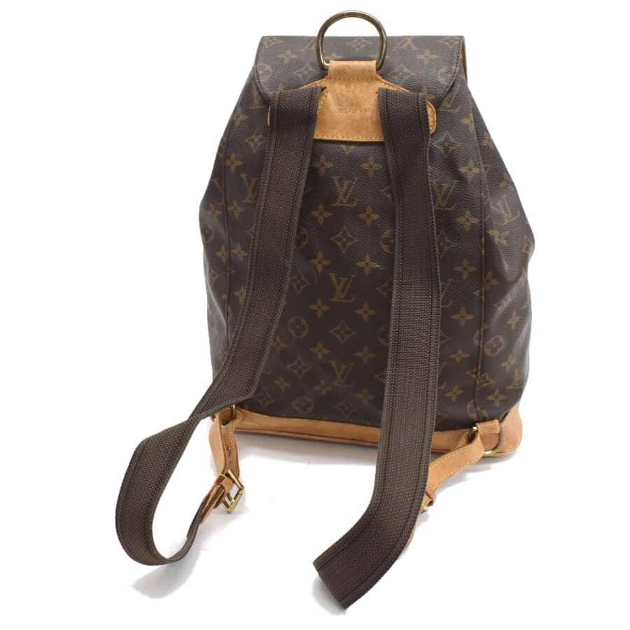 1円 ◆定価16万 良品 LOUIS VUITTON ルイヴィトン バックパック モンスリGM M51135 モノグラム ブラウン◆E.Cmio.tI-22_画像6