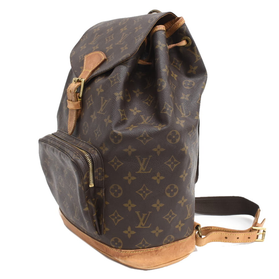 1円 ◆定価16万 良品 LOUIS VUITTON ルイヴィトン バックパック モンスリGM M51135 モノグラム ブラウン◆E.Cmio.tI-22_画像2