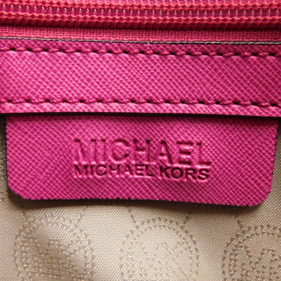 1円 ■ 極美品 マイケルコース 2wayバッグ ピンク×ホワイト系 PVCレザー 斜め掛け MICHAEL KORS ■E.Bll.An-22_画像8