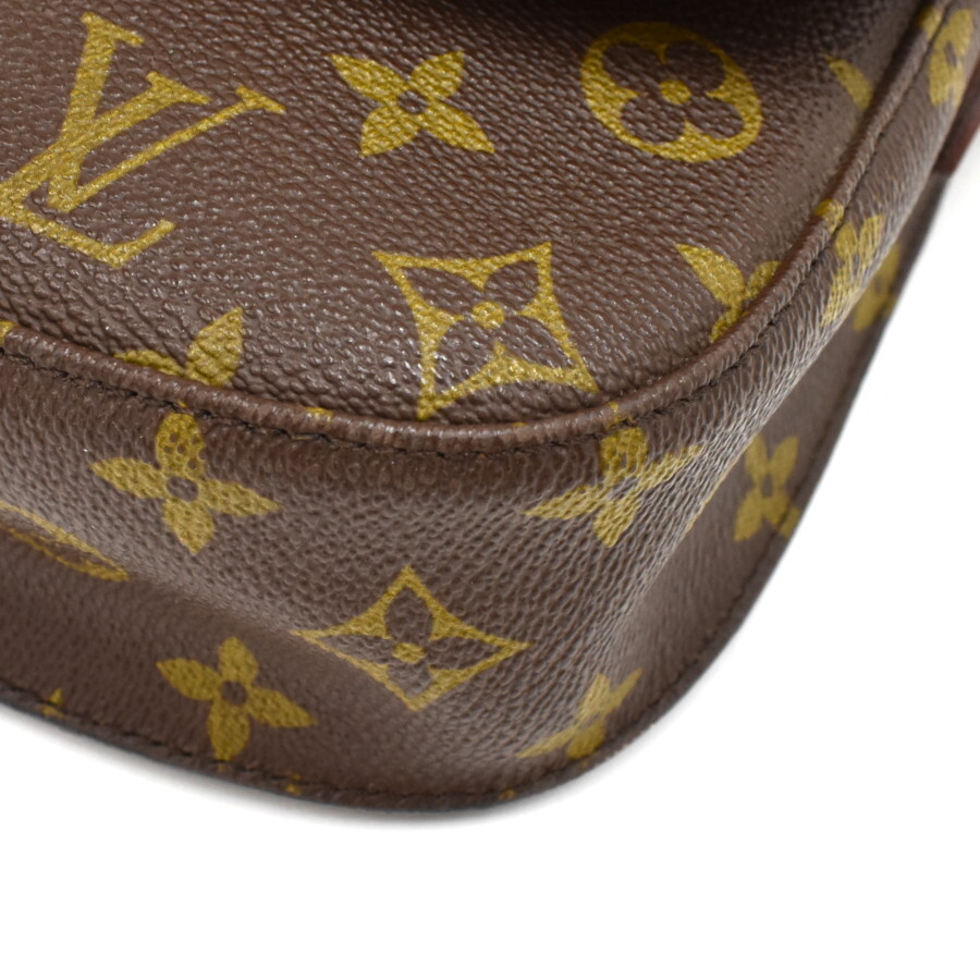 1円 ◆美品 LOUIS VUITTON ルイヴィトン ショルダーバッグ サンクルーPM M51244 モノグラム キャンバス ブラウン◆E.Csom.tI-04_画像6