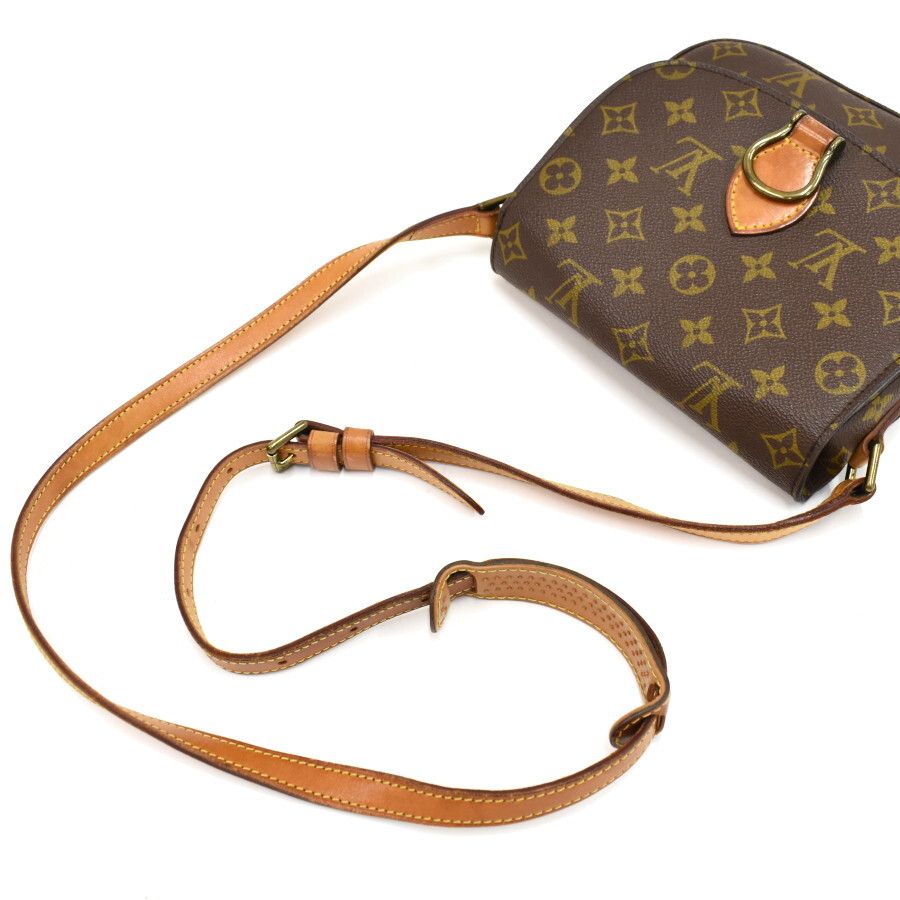 1円 ◆美品 LOUIS VUITTON ルイヴィトン ショルダーバッグ サンクルーPM M51244 モノグラム キャンバス ブラウン◆E.Csom.tI-04_画像7