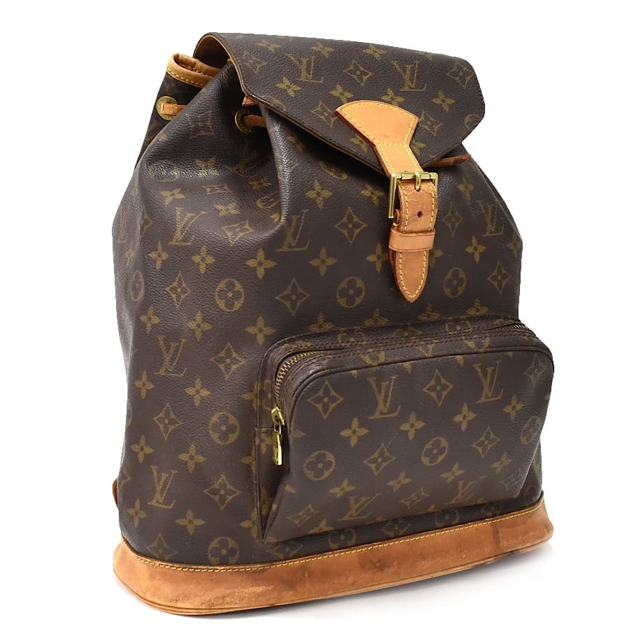 1円 ◎定価16万 LOUIS VUITTON ルイヴィトン バックパック モンスリGM M51135 モノグラム ブラウン◎E.Cir.oR-29_画像1