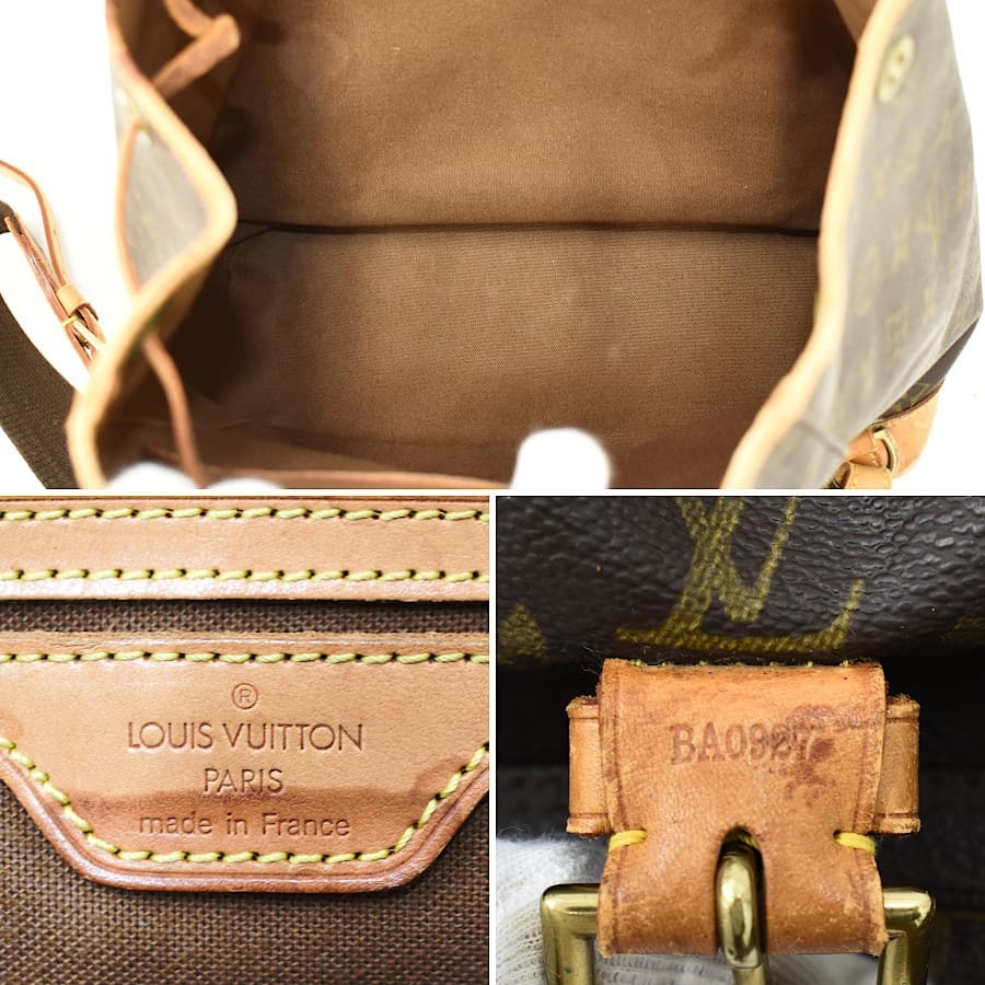 1円 ◎定価16万 LOUIS VUITTON ルイヴィトン バックパック モンスリGM M51135 モノグラム ブラウン◎E.Cir.oR-29_画像8