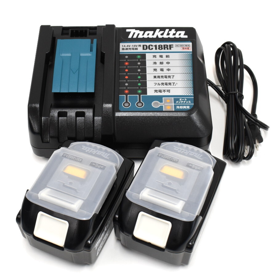 1円 ▼未使用品 makita マキタ インパクトレンチ TW300DRGX 18V 6.0Ah 充電器 バッテリー×2 青▼E.Cmu.s1-29の画像4