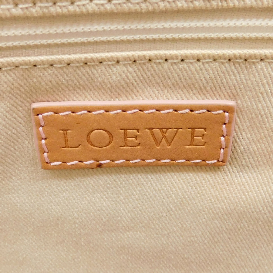 1円 ■ ロエベ トートバッグ キャンバス×レザー ベージュ×ブラウン系 通勤 通学 レディース LOEWE ■K.Cslo.tI-10の画像9