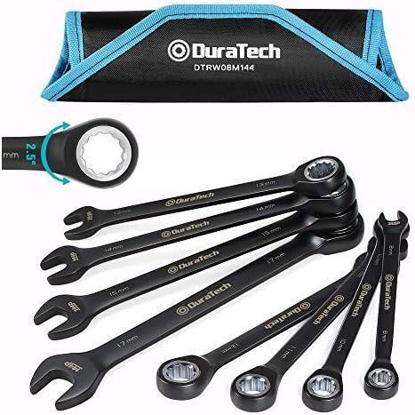  popular combination wrench ratchet wrench set board ratchet spanner 144 gear 8~17mm CR-V made black Chrome plating settled assembly DIY