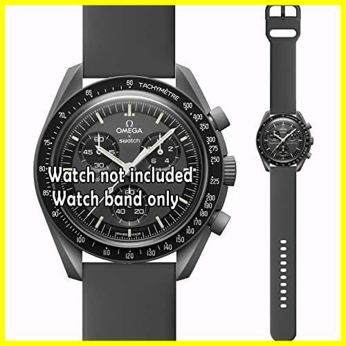 人気 ★20mm_Black/水星★ 20mm 腕時計バンド Omega X Swatch オメガとスウォッチ スピードマスター ムーンスウォッチ用の画像1
