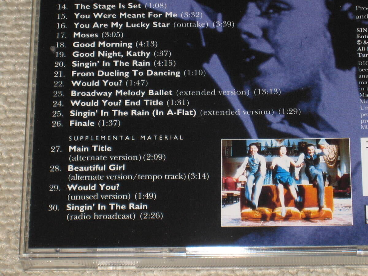 即決■CD「雨に唄えば サウンドトラック 海外品/輸入盤」SINGIN' IN THE RAIN/サントラ/ジーン・ケリー/デビー・レイノルズ■の画像4