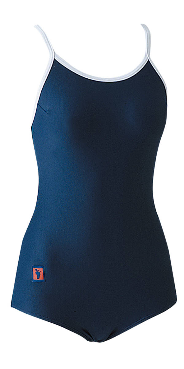FOOTMARK 女子 ツーウェイ ワンピース 白パイピング ６Ｌ No.101504 フットマーク ガールズ水着の画像1