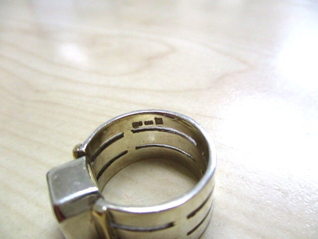 K18金×シルバーSILVER925　銀製　アメジストリング　指輪　サイズ14.5号　送料無料_画像6