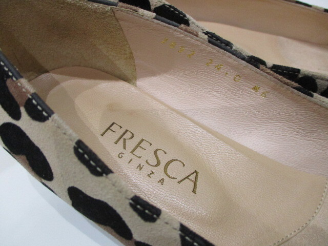 fre ska FRESCA Ginza yo shino ya leopard print leather shoes leather pumps free shipping 
