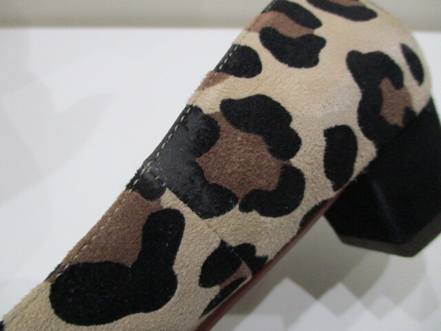 fre ska FRESCA Ginza yo shino ya leopard print leather shoes leather pumps free shipping 