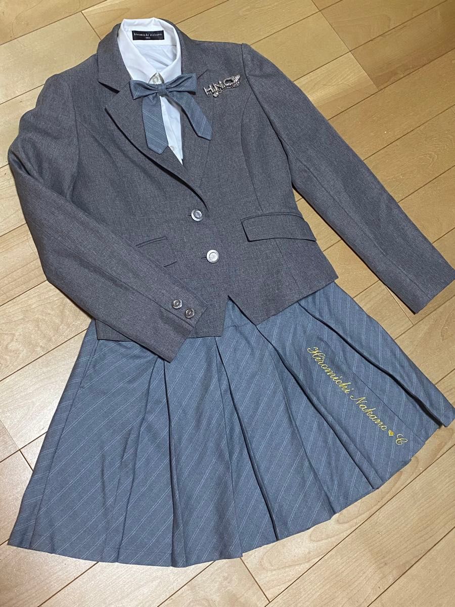 入学式 フォーマルスーツ セットアップ ブレザー リボン 制服 スーツ　女の子　スカート　フォーマル　ガールズ　 卒業式