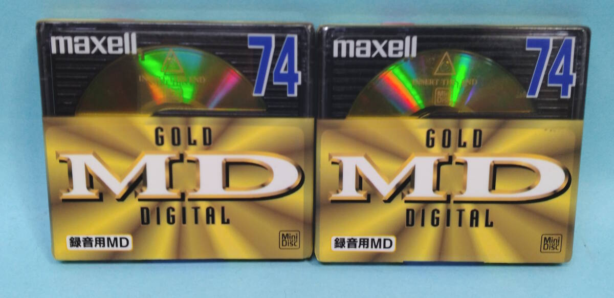 【未開封】マクセル　maxell　録音用MD　74分　２枚　GOLD　GMO-74_画像2