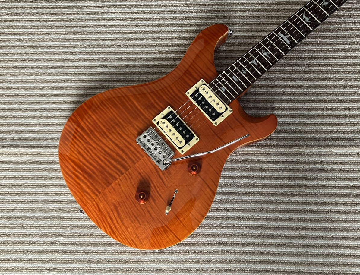 美品 PRS Paul Reed Smith SE Custom 24 Quilt Orange Beveled Top 送料無料_画像1