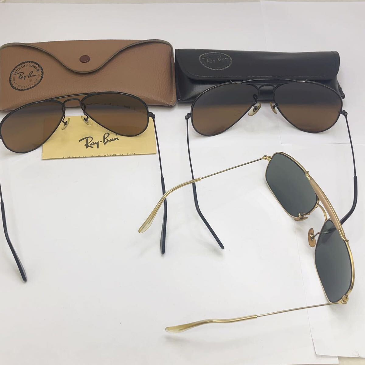 1円 Ray-Ban レイバン B＆L USA サングラス アイウェア 3点まとめて おまとめ売り ティアドロップ EXPLORER ボシュロム製 等 ケース付き_画像7