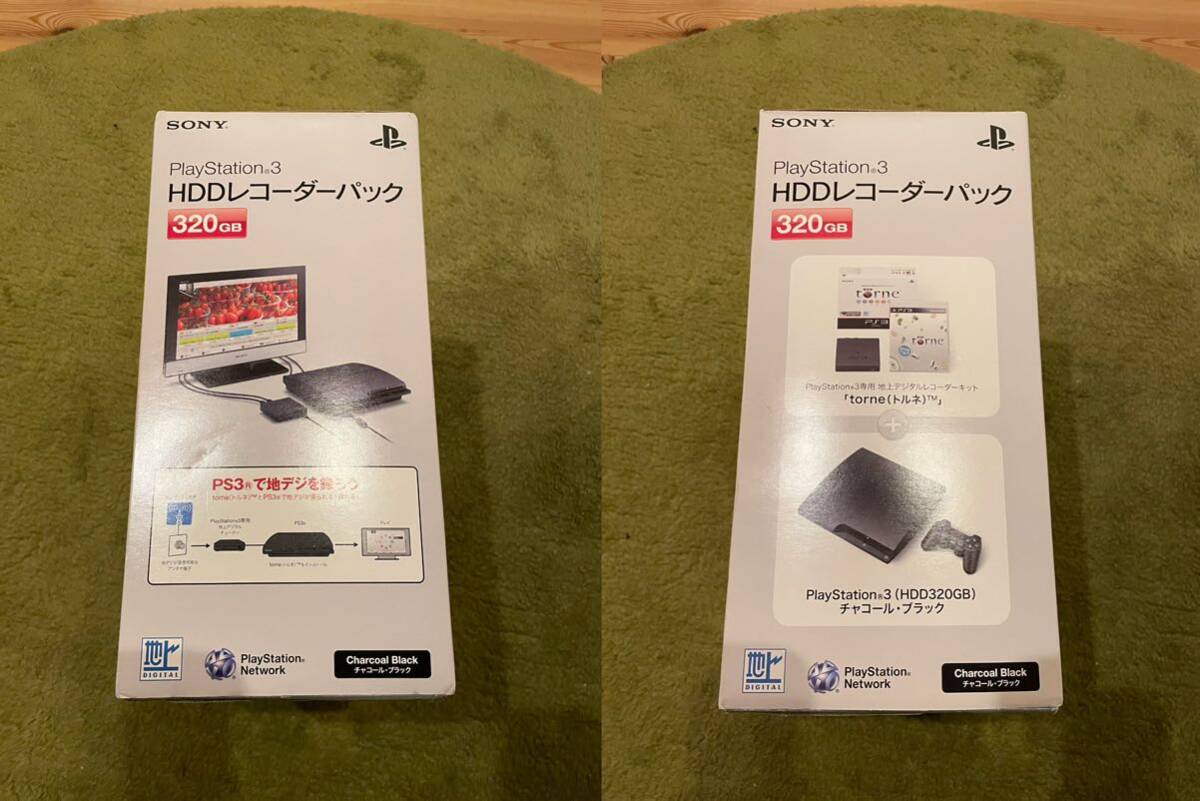 SONY プレイステーション3 PlayStation3 PS3 HDDレコーダーパック 320GB CECH-3000B トルネ　チャコールブラック 本体　動作確認済み_画像3