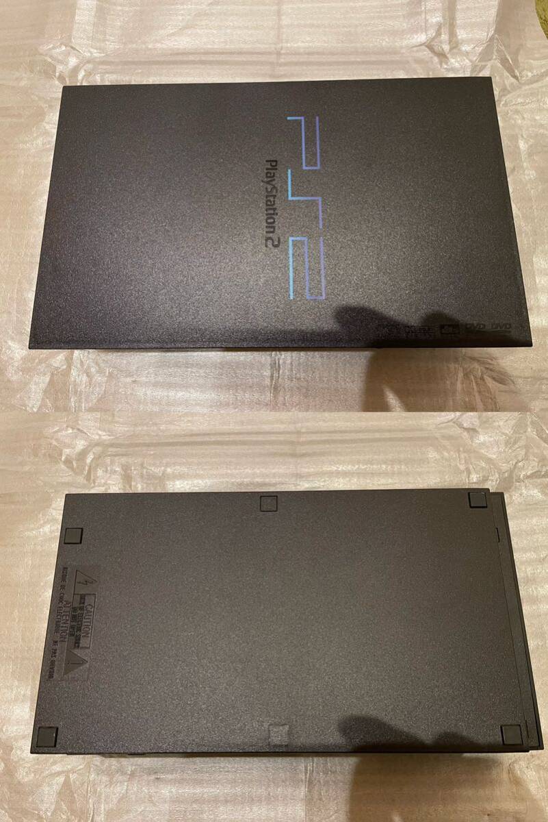 店頭展示品 未使用品 SONY ソニー PlayStation PS2 チャコール・ブラック SCPH-50000 CB 本体セットの画像6