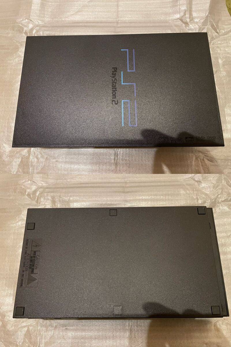 店頭展示品　未使用品　SONY ソニー PlayStation PS2 チャコール・ブラック SCPH-50000 CB 本体セット_画像6