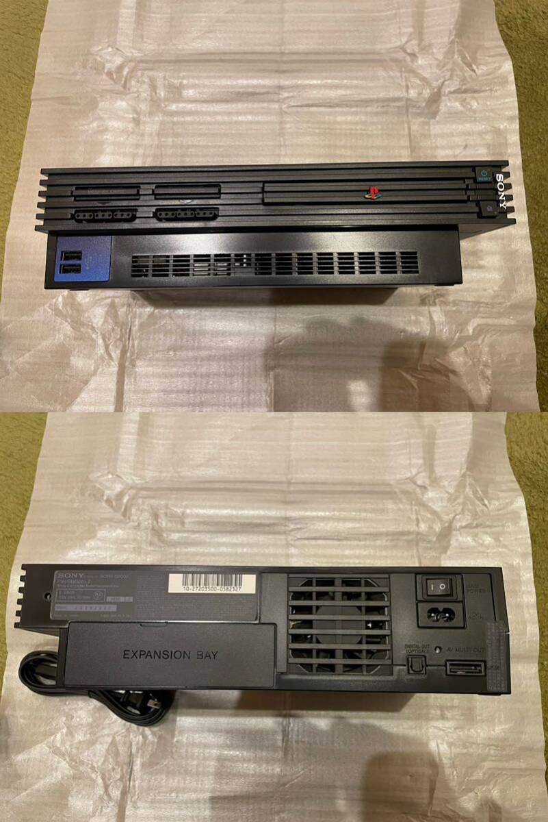 店頭展示品 未使用品 SONY ソニー PlayStation PS2 チャコール・ブラック SCPH-50000 CB 本体セットの画像7