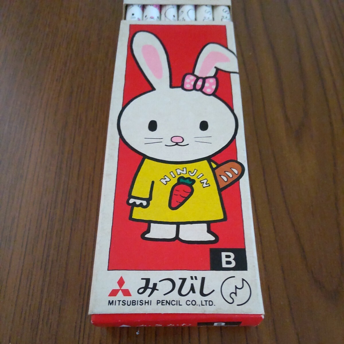 文具店在庫品☆みつびし【うさぎ】かきかた鉛筆（B）1ダース☆ の画像1