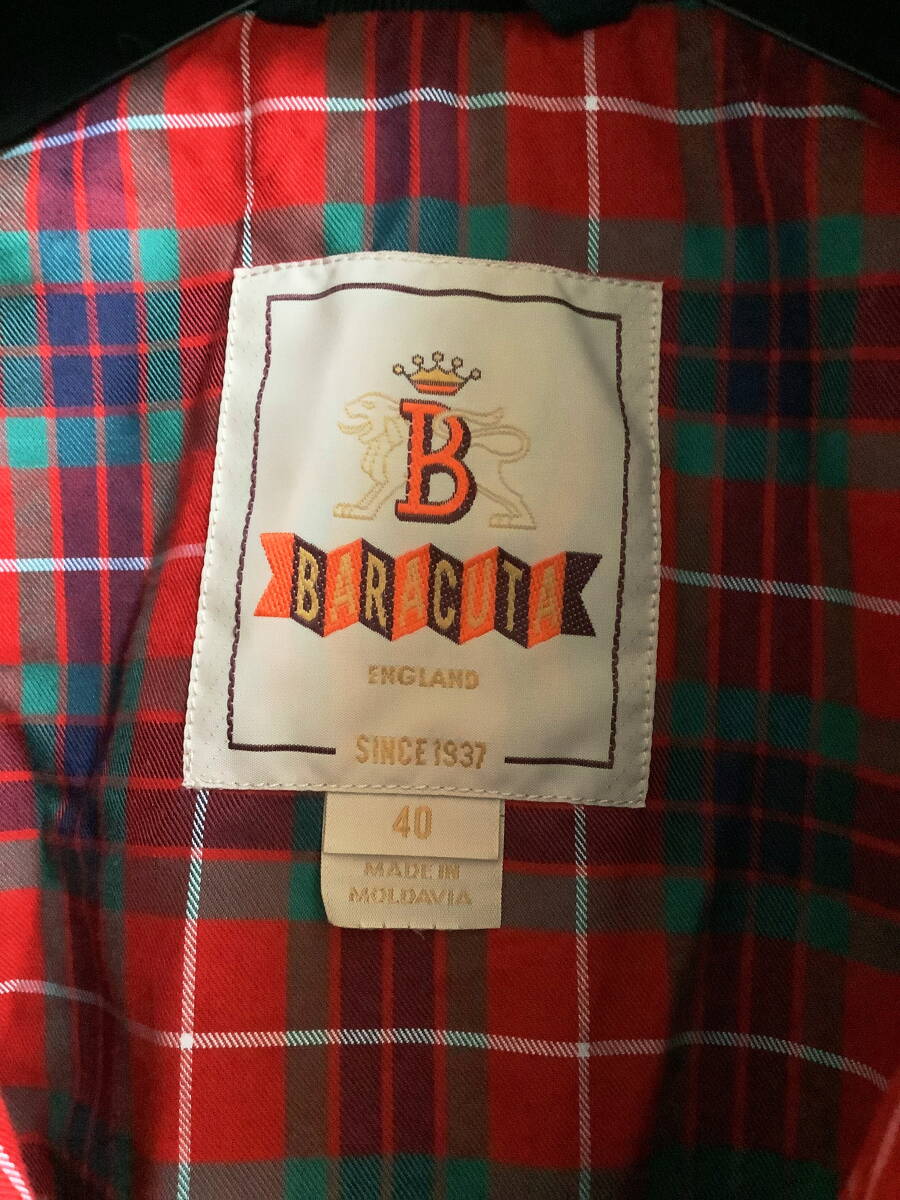 【美品】BARACUTA バラクータ★G9 スウィングトップ ダークネイビー 40 ★の画像3