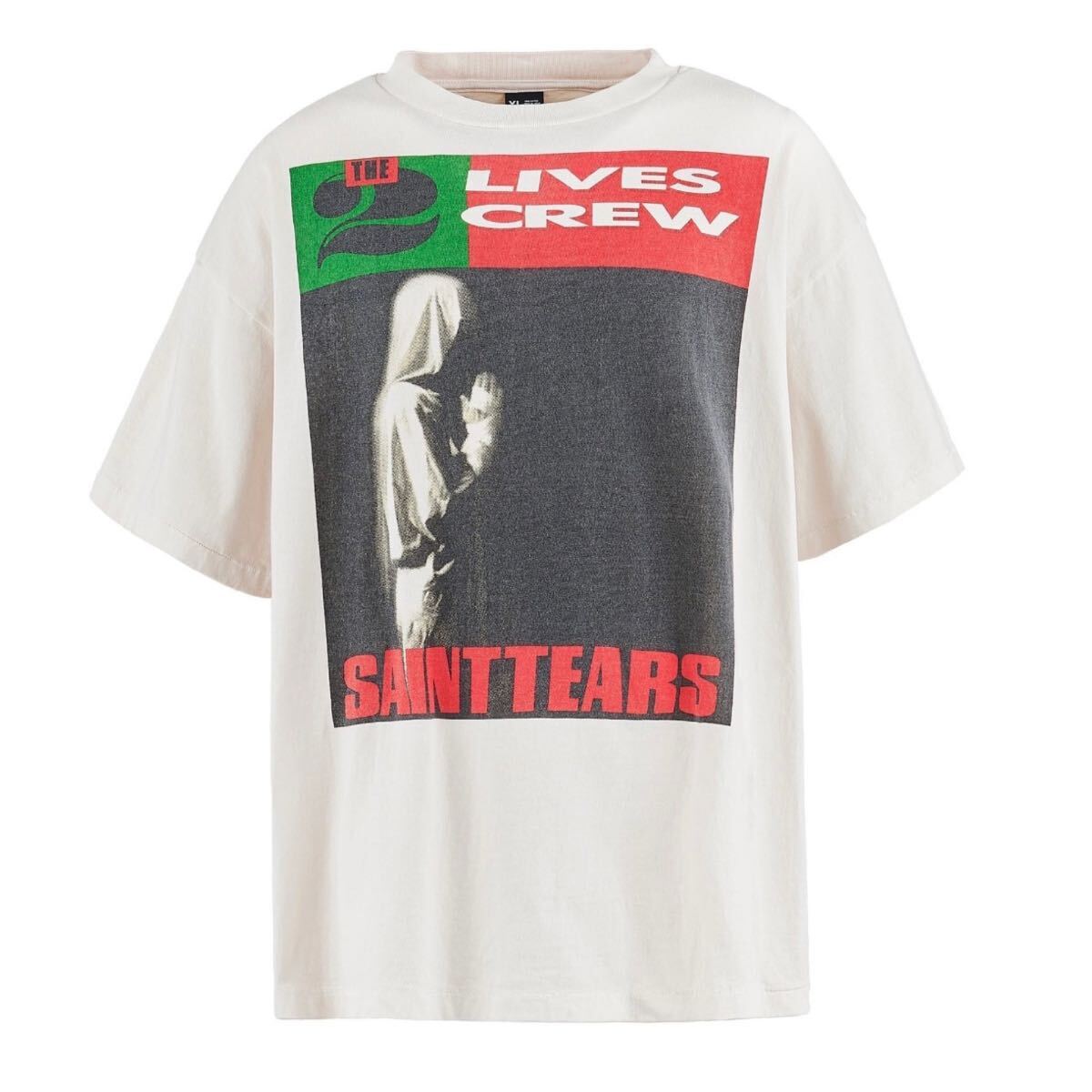 新品 正規品 セントマイケル SAINT MICHAEL デニムティアーズ コラボ 半袖Tシャツ XL SM-YS8-0000-C01 DENIM TEARS ホワイト ビンテージ