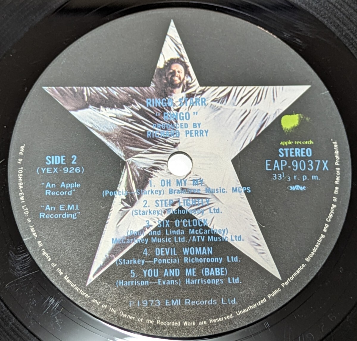 【LPレコード/ジャケット等無いです！】Ringo Starr/リンゴ・スター/ Ringo / リンゴ / EAP-9037X /【同梱歓迎】_画像5