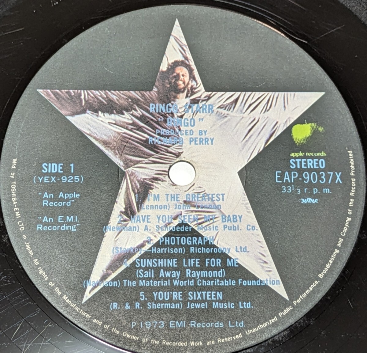 【LPレコード/ジャケット等無いです！】Ringo Starr/リンゴ・スター/ Ringo / リンゴ / EAP-9037X /【同梱歓迎】_画像2