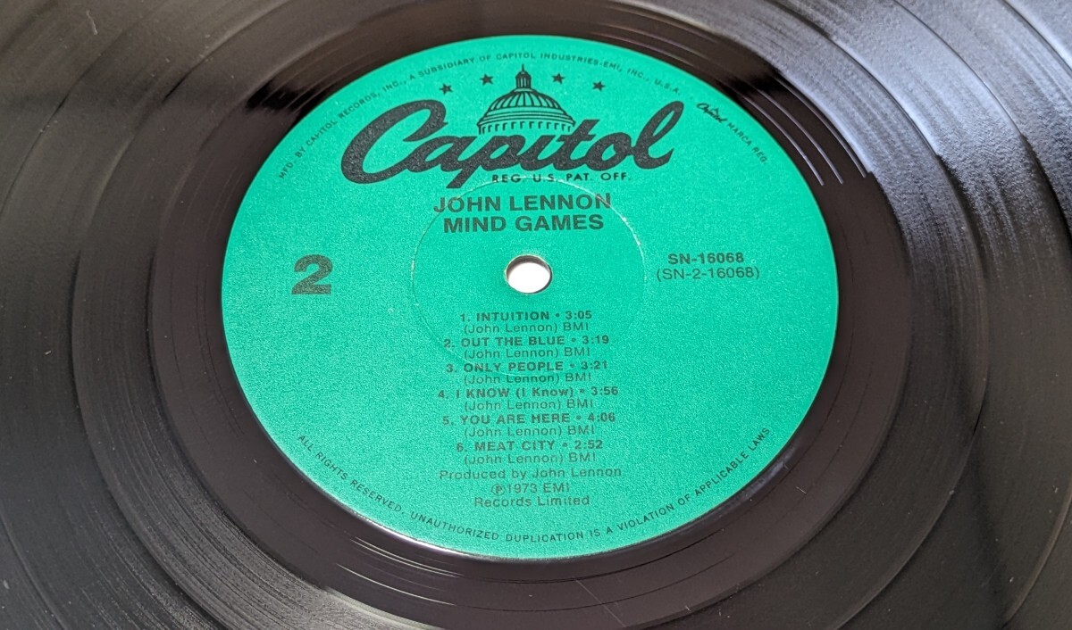 LPレコード JOHN LENNON/ MIND GAMES / SN-16068 ジョン・レノン マインド・ゲーム 米輸入盤？ジャケット状態悪いです【同梱歓迎】_画像3