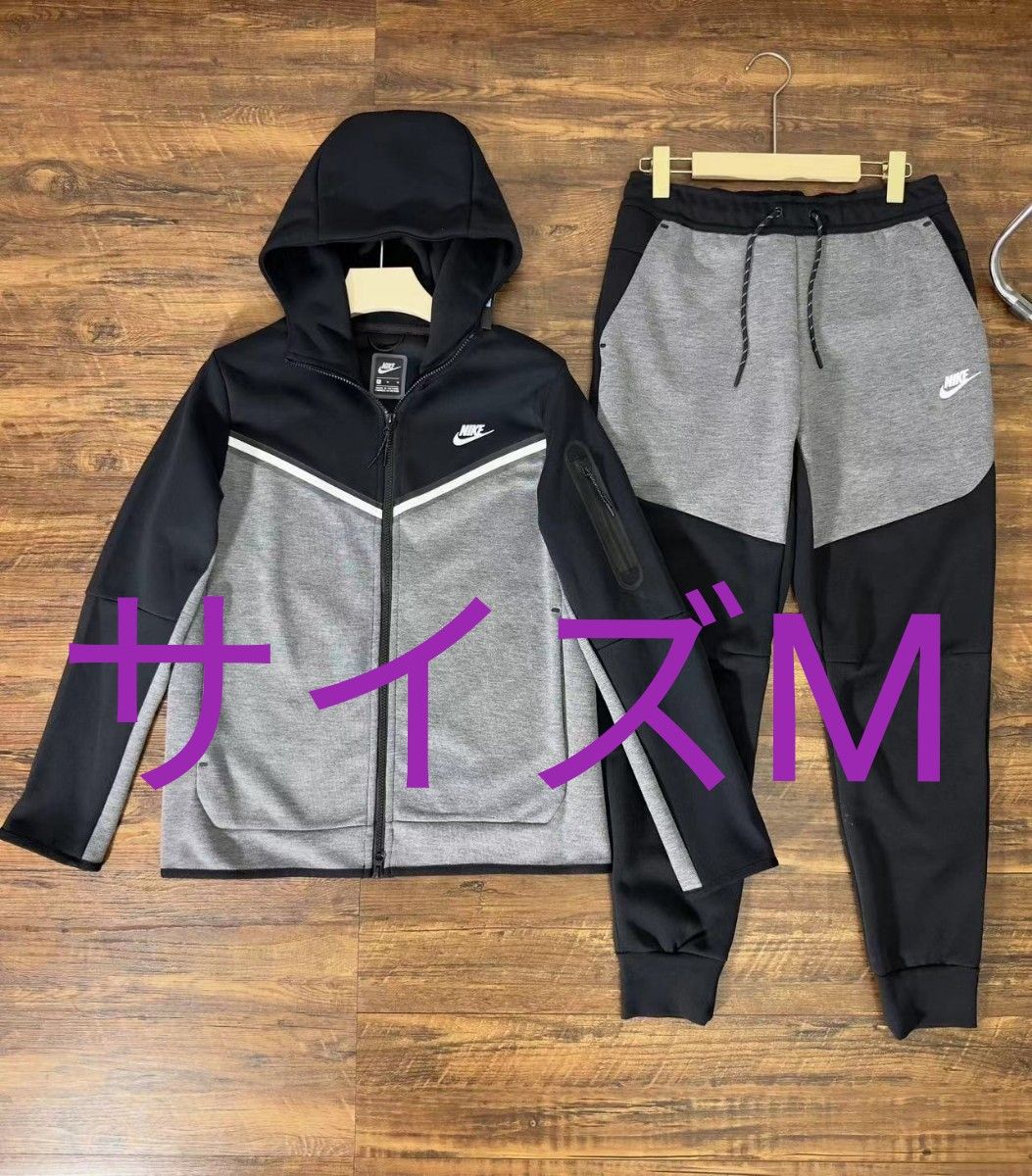 NIKE テックフリース◆上下◆セットアップ◆ ブラック グレー 上下 パーカー