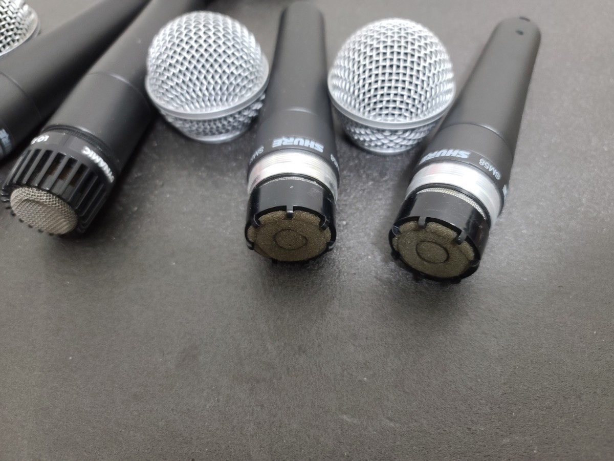 【1円~】SHURE SM57 58 ダイナミックマイク 5本セット ケース付き_画像7