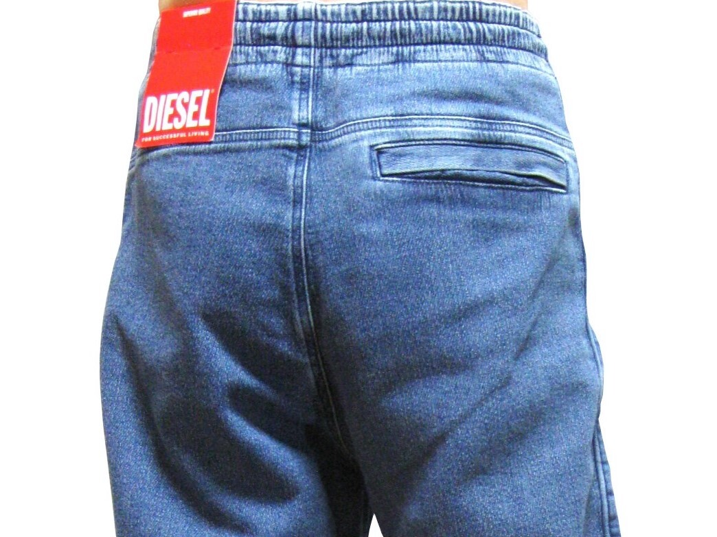 新品 直輸入 DIESEL JoggJeans トラックデニム ワイドストレート スウェットパンツ D-MARTIANS-NE ブルー XXLサイズ A03924_画像5