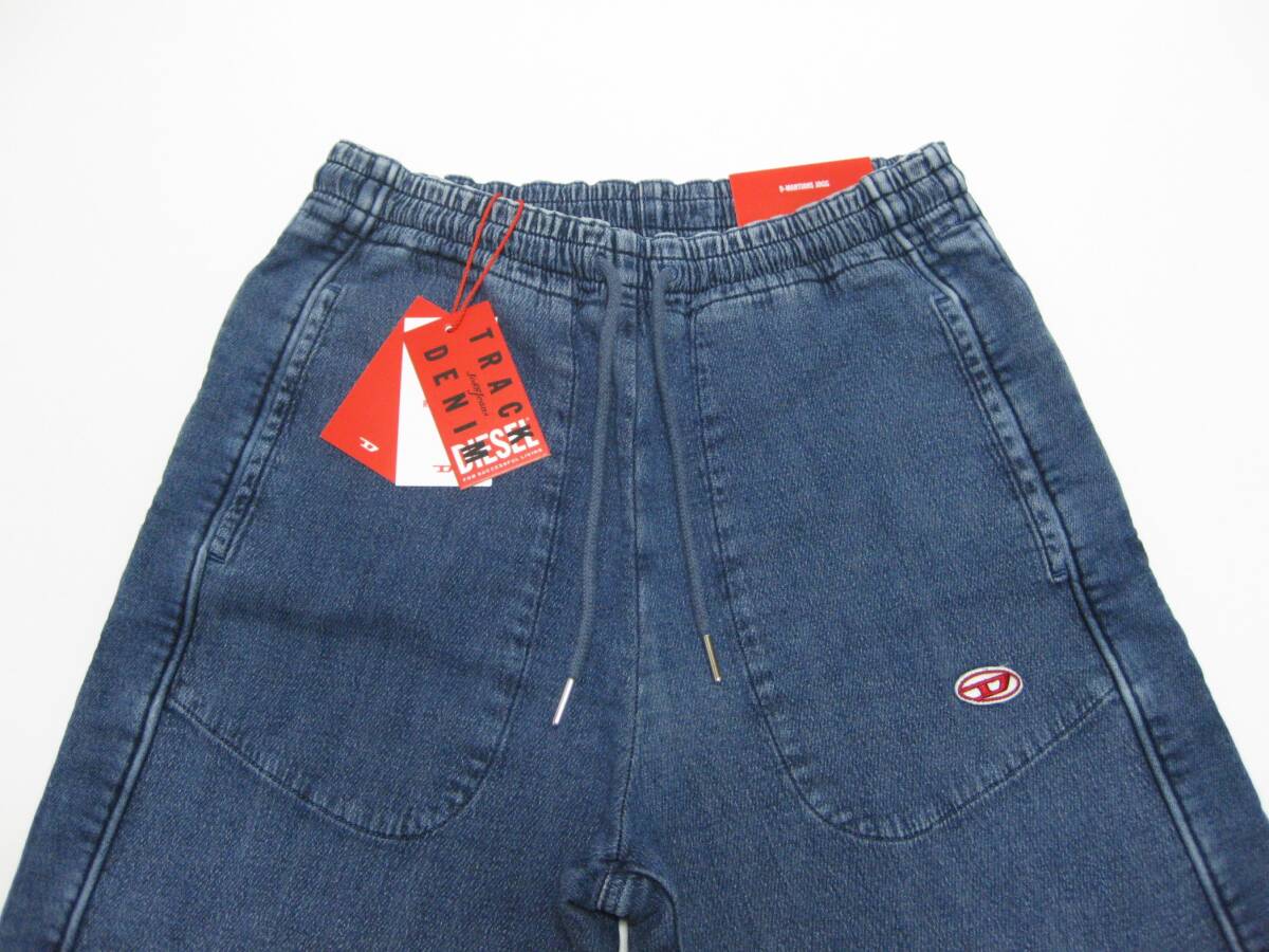 新品 直輸入 DIESEL JoggJeans トラックデニム ワイドストレート スウェットパンツ D-MARTIANS-NE ブルー XXLサイズ A03924_画像7