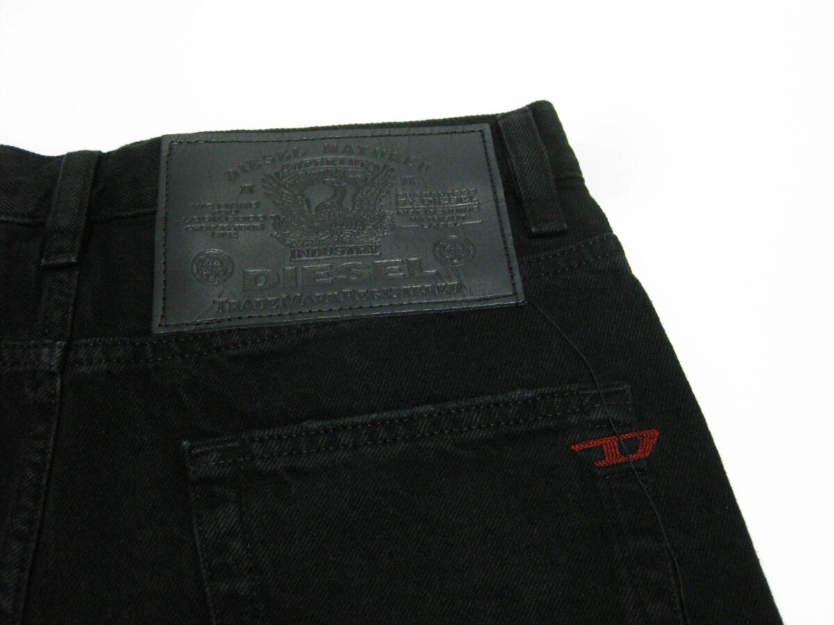 新品 直輸入 DIESEL ディーゼル ビッグパッチ デニムハーフパンツ W32インチ D-STRUKT-SHORT A02648 ブラック_画像7