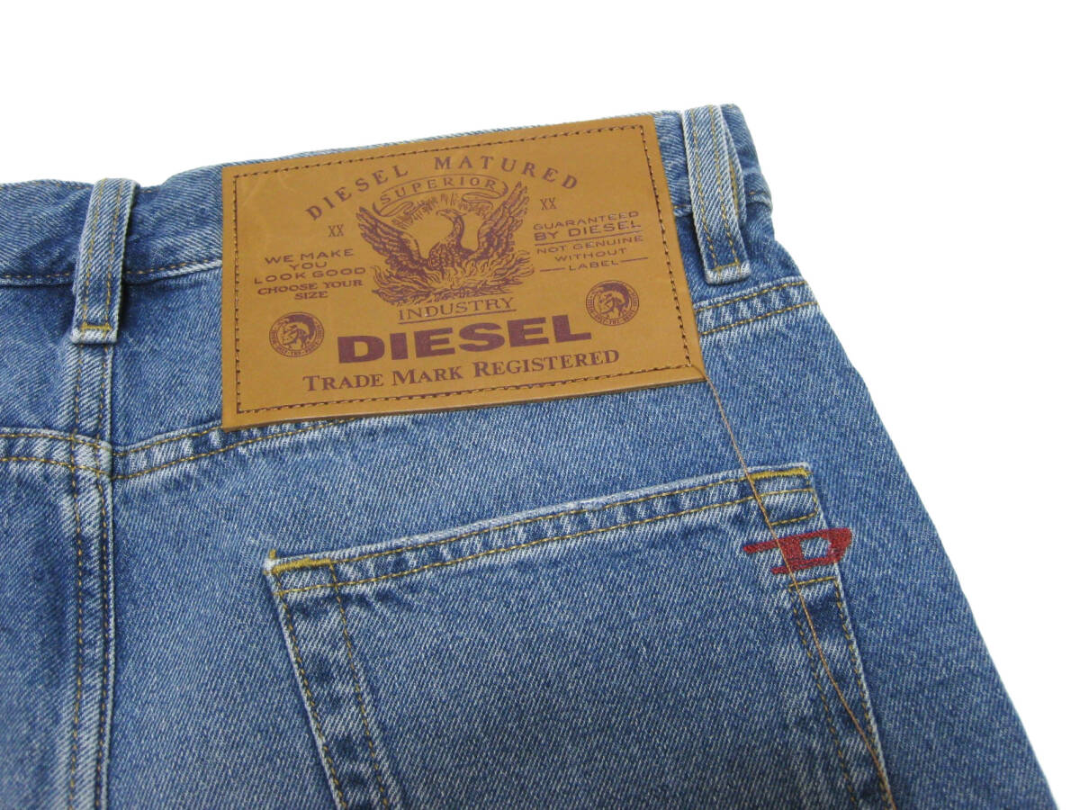 新品 直輸入 DIESEL ディーゼル ビッグパッチ デニムハーフパンツ W32インチ D-STRUKT-SHORT A02648 ブルー_画像8