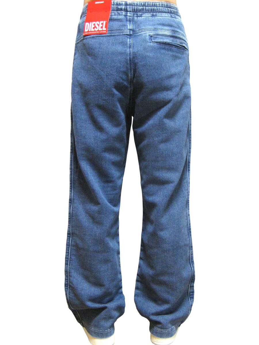 新品 直輸入 DIESEL JoggJeans トラックデニム ワイドストレート スウェットパンツ D-MARTIANS-NE ブルー XXLサイズ A03924_画像3