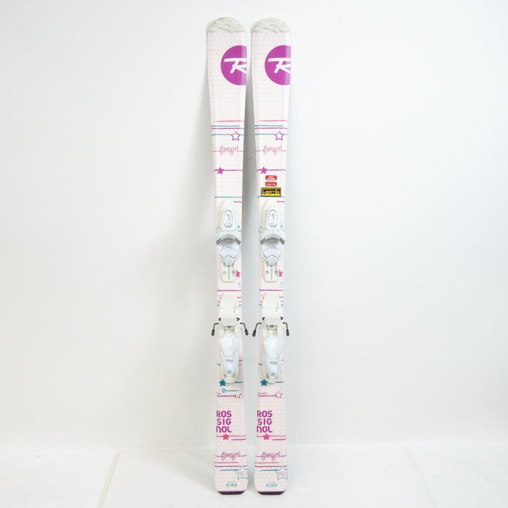 中古 子ども用 17/18 ROSSIGNOL FUN GIRL ガールズ130cm LOOK ビンディング付き スキー ロシニョール ファンガール ルック_画像1