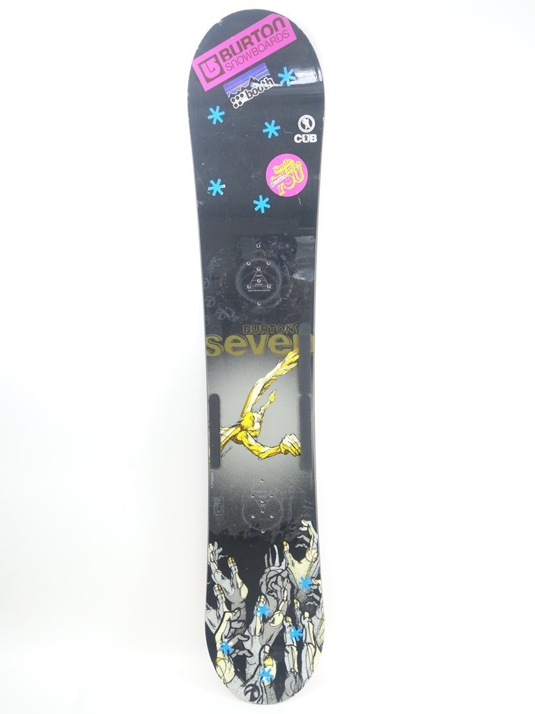 中古 03/04 BURTON SEVEN 155cm CAMBER形状 ミディアムハードフレックス スノーボード バートン セブンの画像1