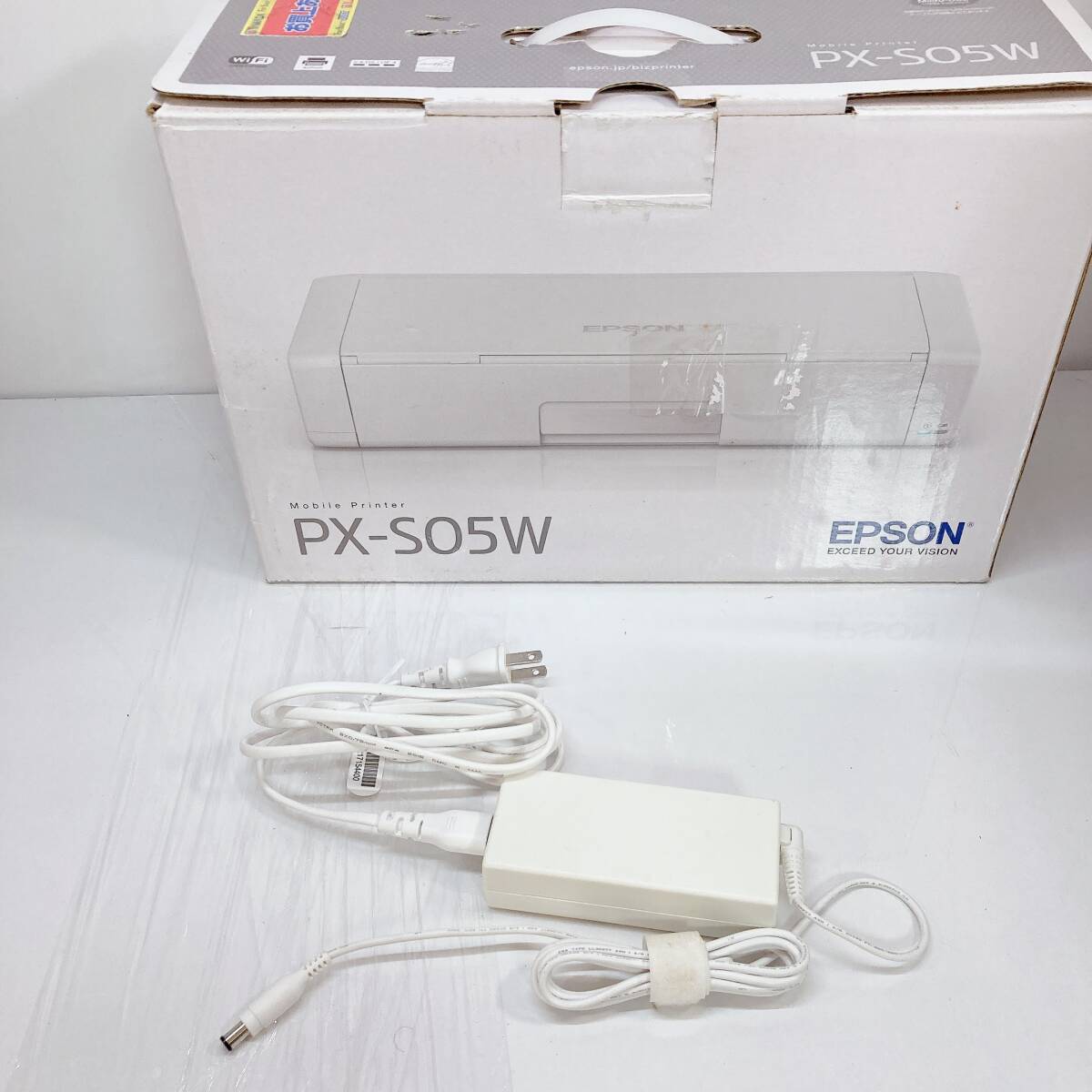3630．EPSON A4モバイルインクジェットプリンター PX-S05W ホワイト　AC アダプター_画像8
