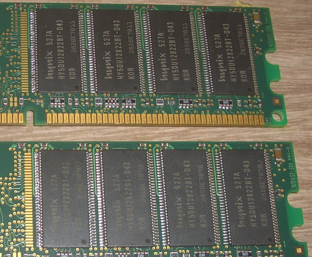 動作保証 DDR1 PC3200 1GB 2枚 DR400-1G hynix IODATA_画像3