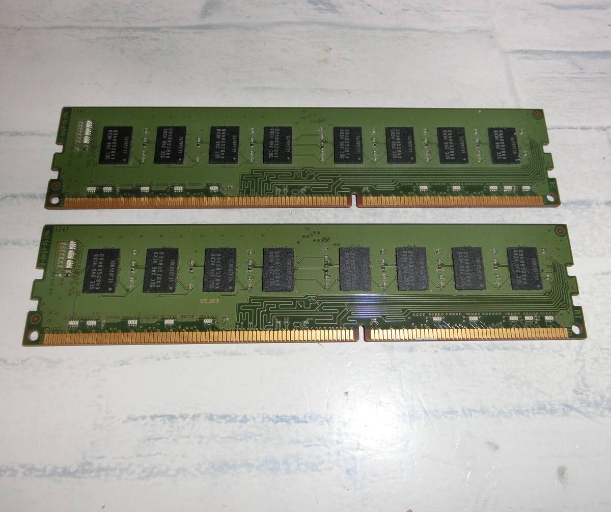 4GBx2=8GB 動作保証 Samsung PC3-12800 同一ロット _画像3