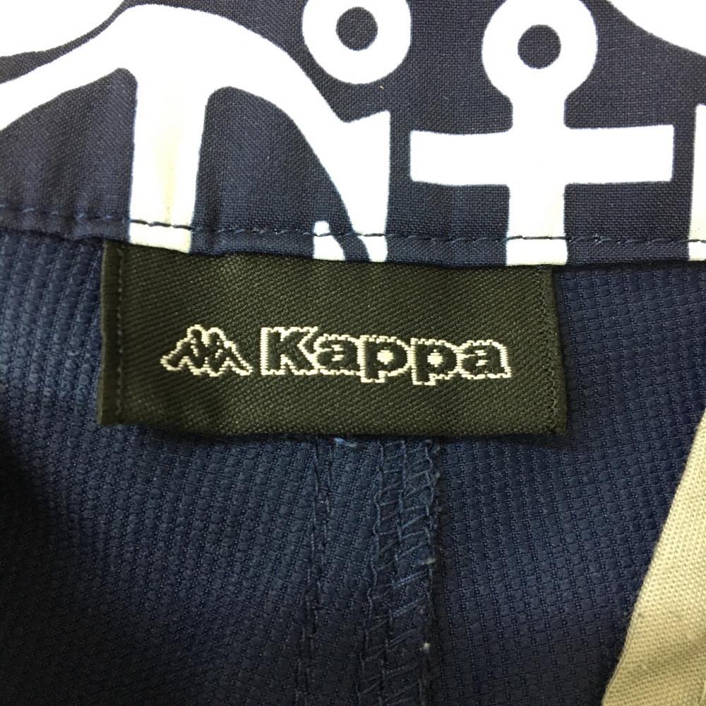 カッパ パンツ ネイビー×白 ロゴ刺しゅう シンプル メンズ M ゴルフウェア Kappa_画像3