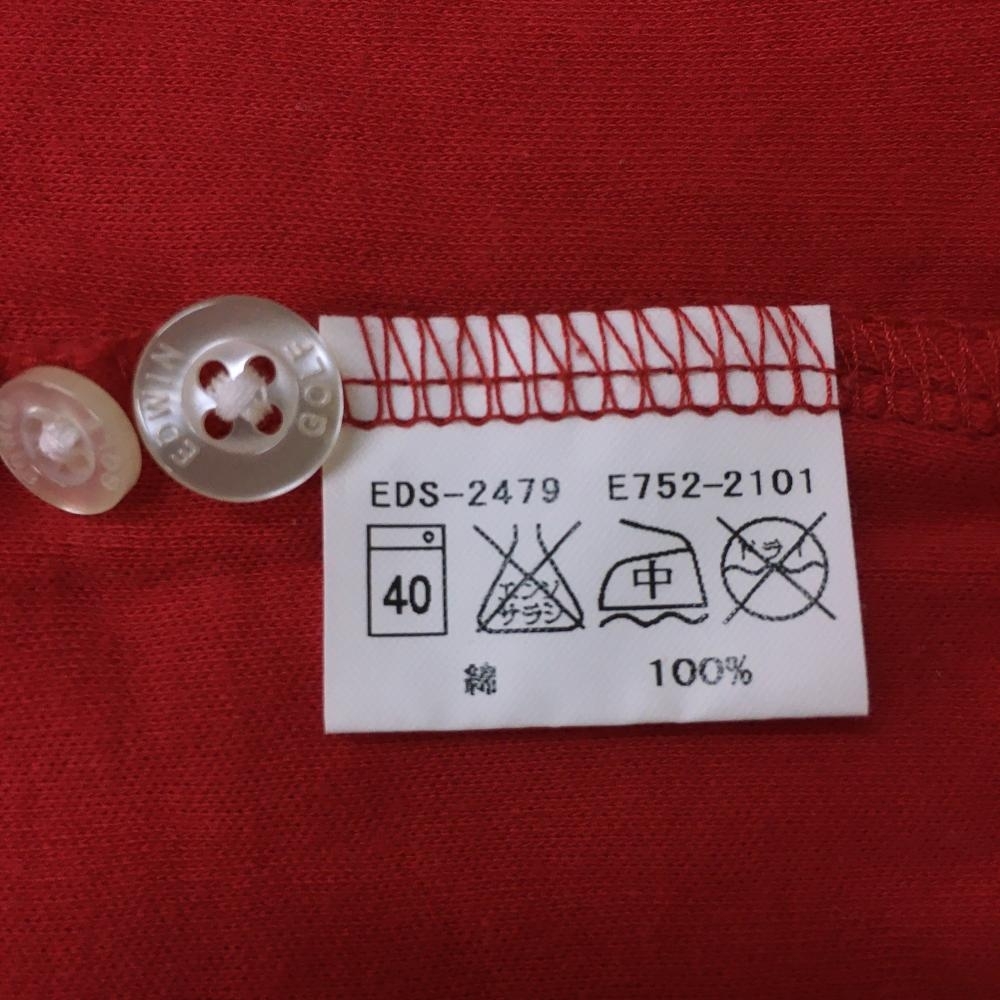 EDWIN GOLF Edwin Golf рубашка-поло с коротким рукавом красный кнопка down простой мужской M Golf одежда 
