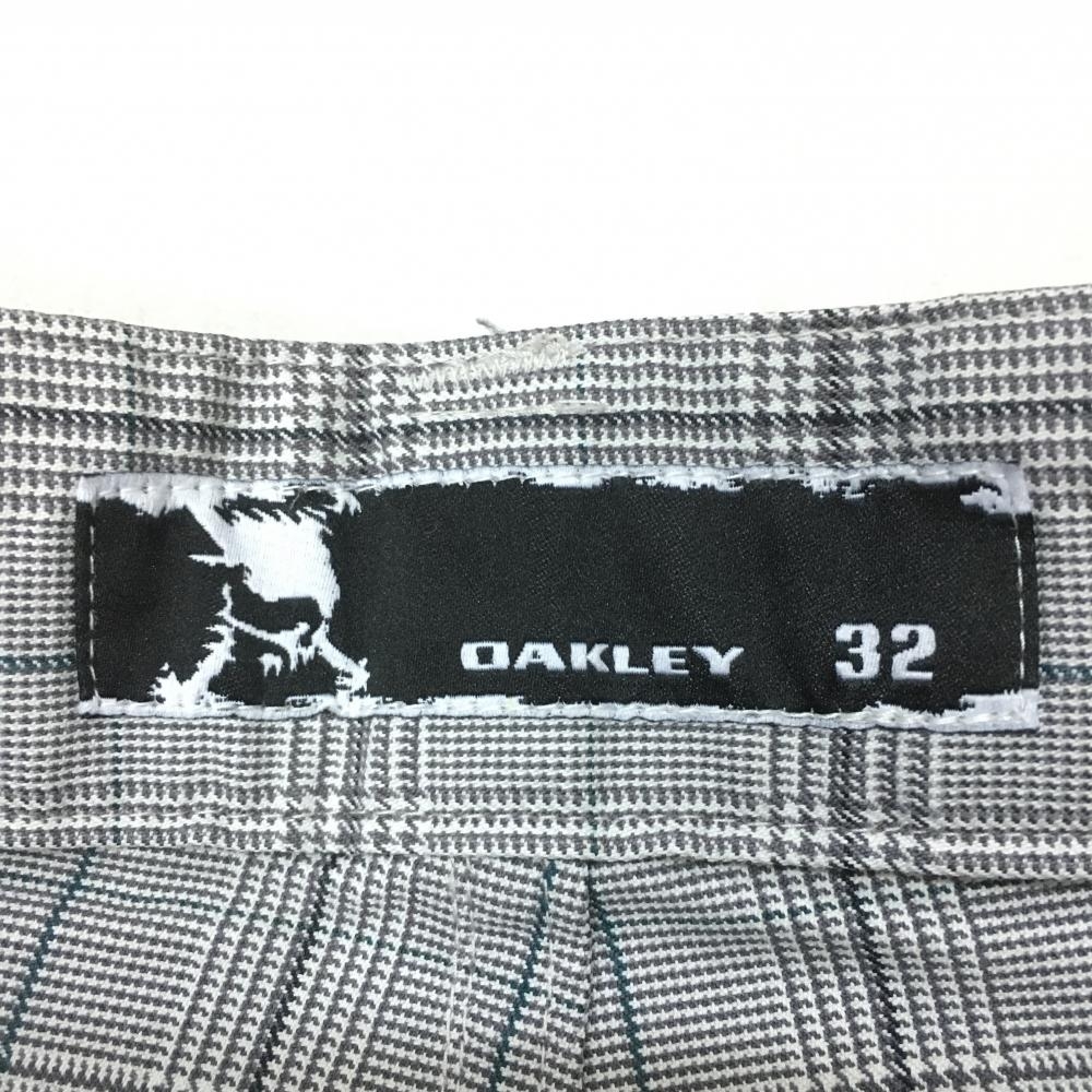 Oakley オークリー パンツ グレー×ダークグリーン チェック柄 立体裁断 ティー装着可 複数ポケット メンズ 32 ゴルフウェア_画像4