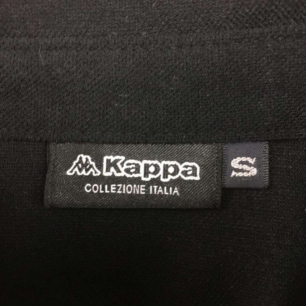 【超美品】Kappa カッパ 半袖ポロシャツ 黒×白 ストレッチ ラインストーンロゴ シンプル レディース S ゴルフウェア_画像4