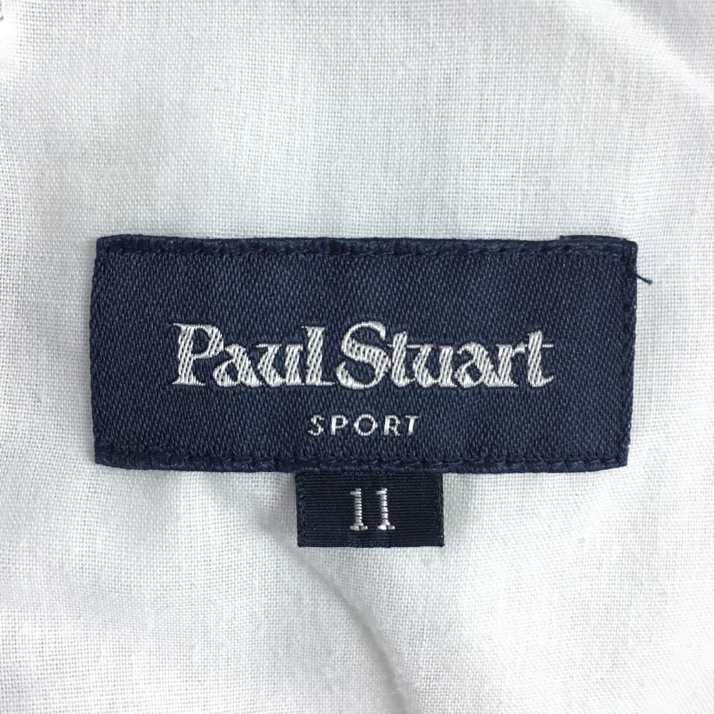 【美品】Paul Stuart SPORT ポールスチュアートスポーツ キュロットスカート ブルー白 ボーダー斜めストライプ レディース 11 ゴルフウェア_画像5