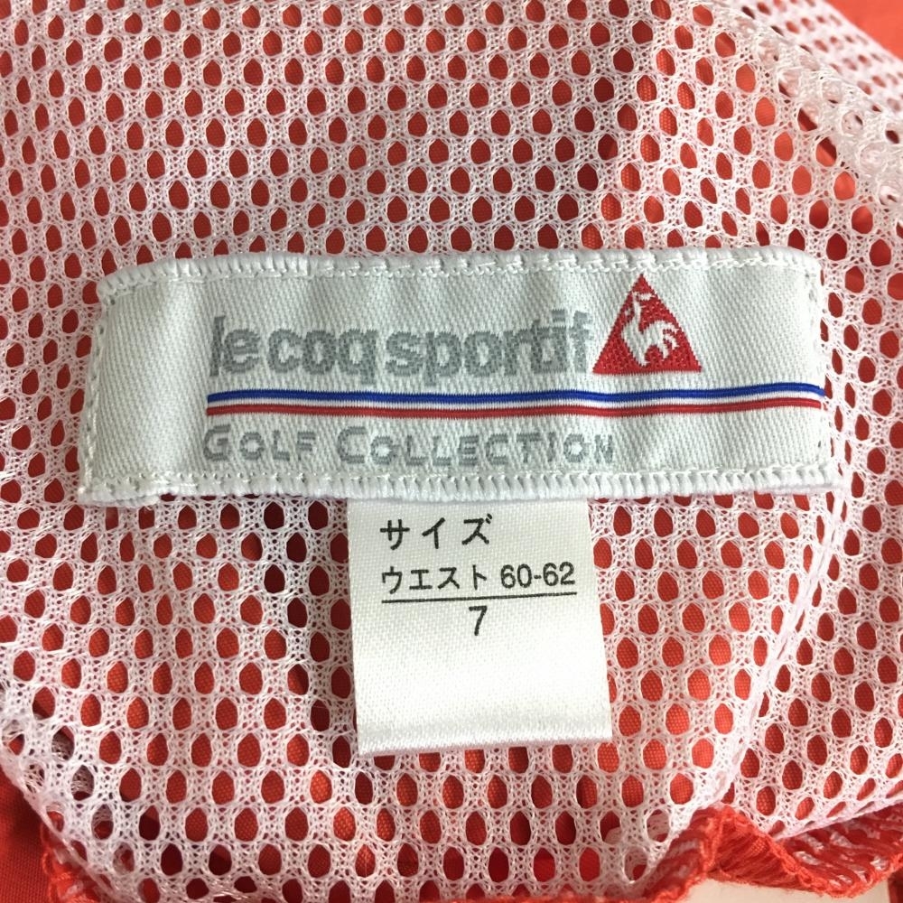 le coq sportif ルコック スカート オレンジレッド×白 サイドライン 内側インナーパンツ レディース 7 ゴルフウェア_画像6