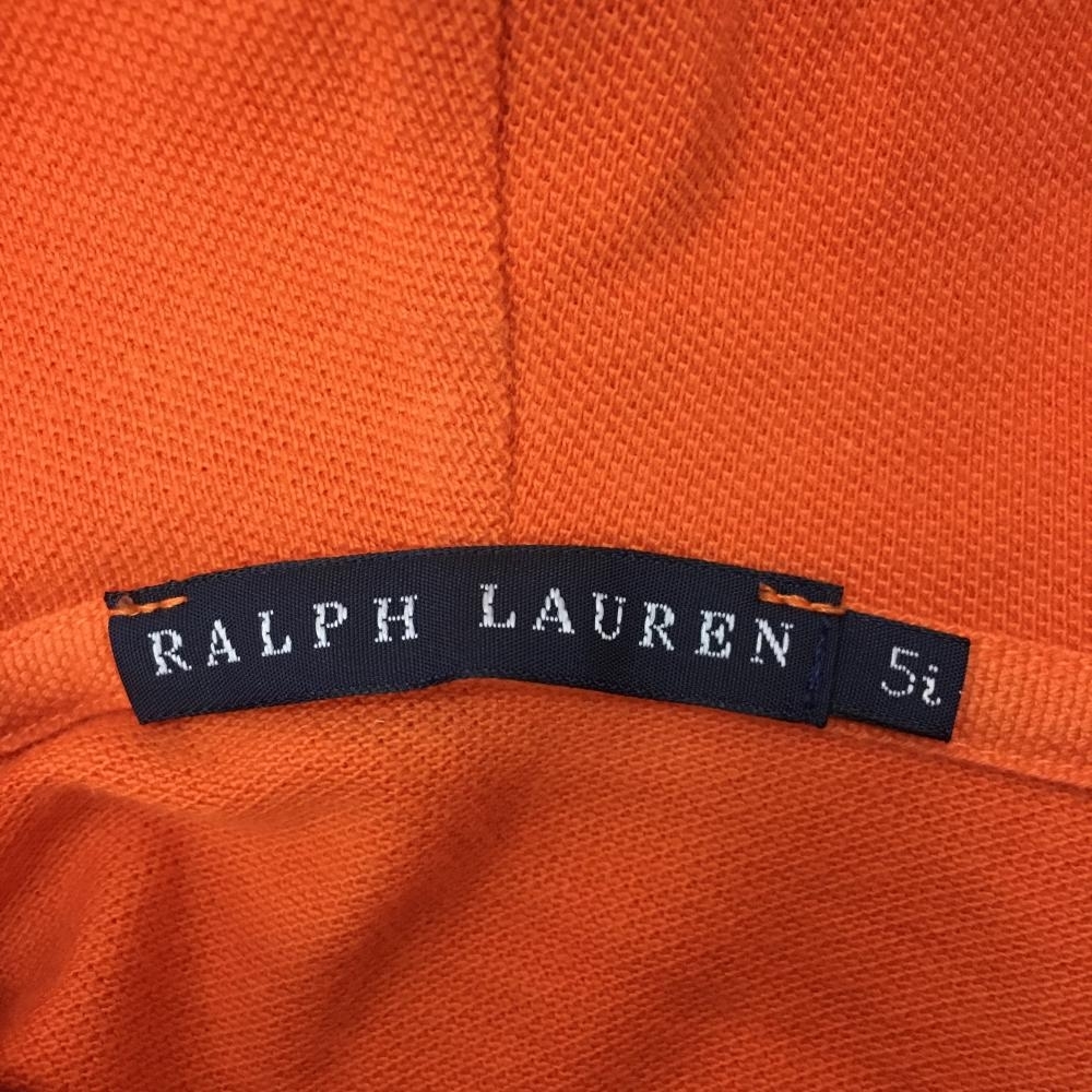 Ralph Lauren ラルフローレン パーカー オレンジ シンプル ロゴマーク レディース 5i ゴルフウェア_画像4